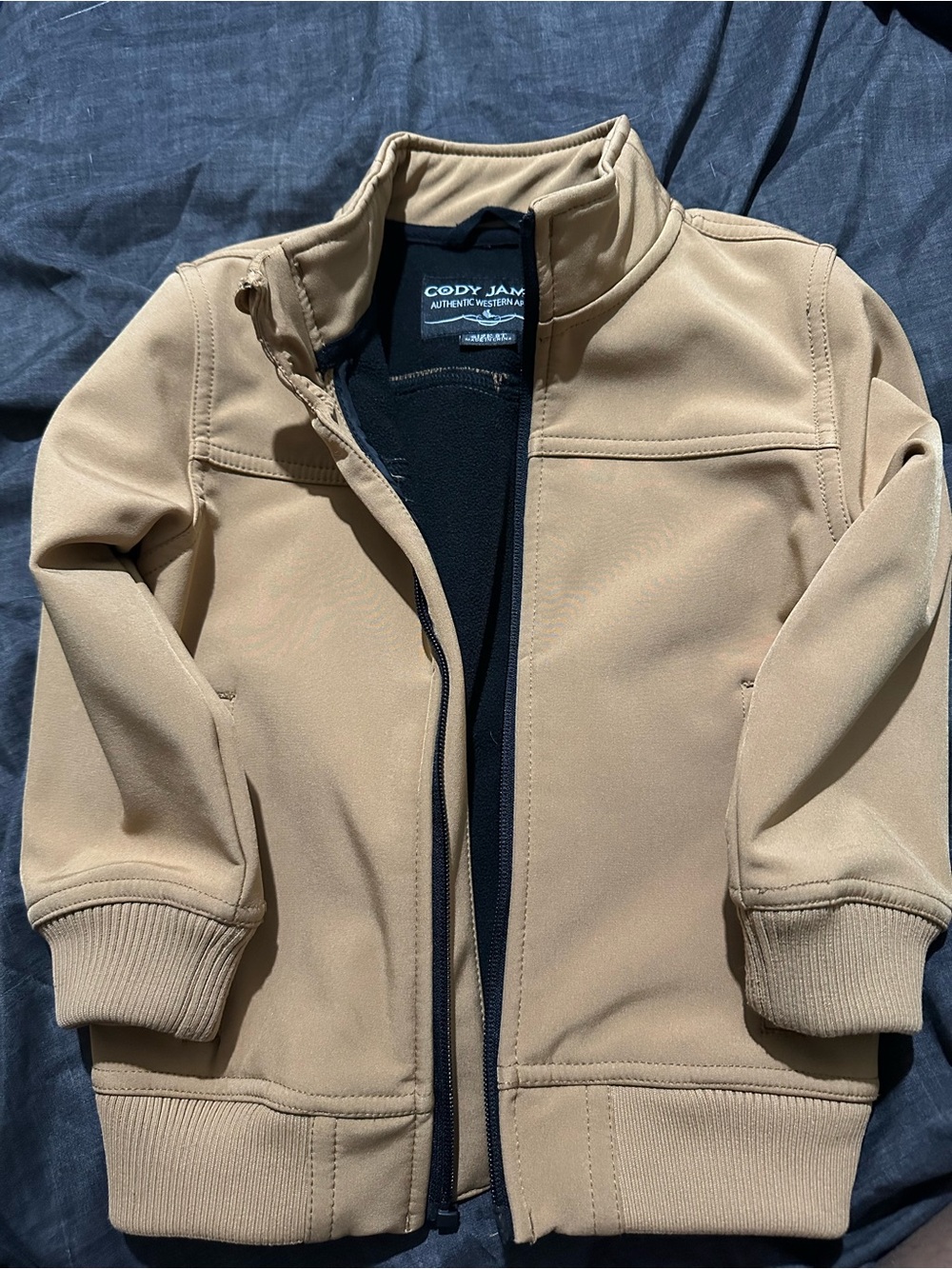 Cody James Kids Tan Shirt Jacket - Lightweight Zip-Up